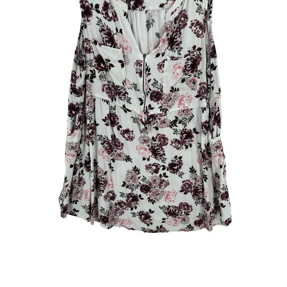 Torrid Womens Size 3 Floral Tank Top Knee Length Dress With Pockets Zip Floral - Picture 6 of 7